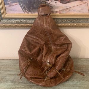 Brown Faux Leather MUDD Backpack 🎒